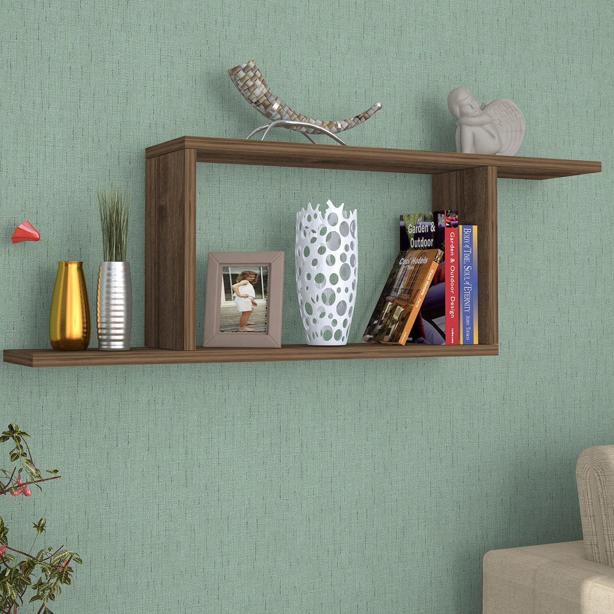 WANDREGAL Hagfors - Eichefarben, Holzwerkstoff (70/30/15cm) - [en.casa]