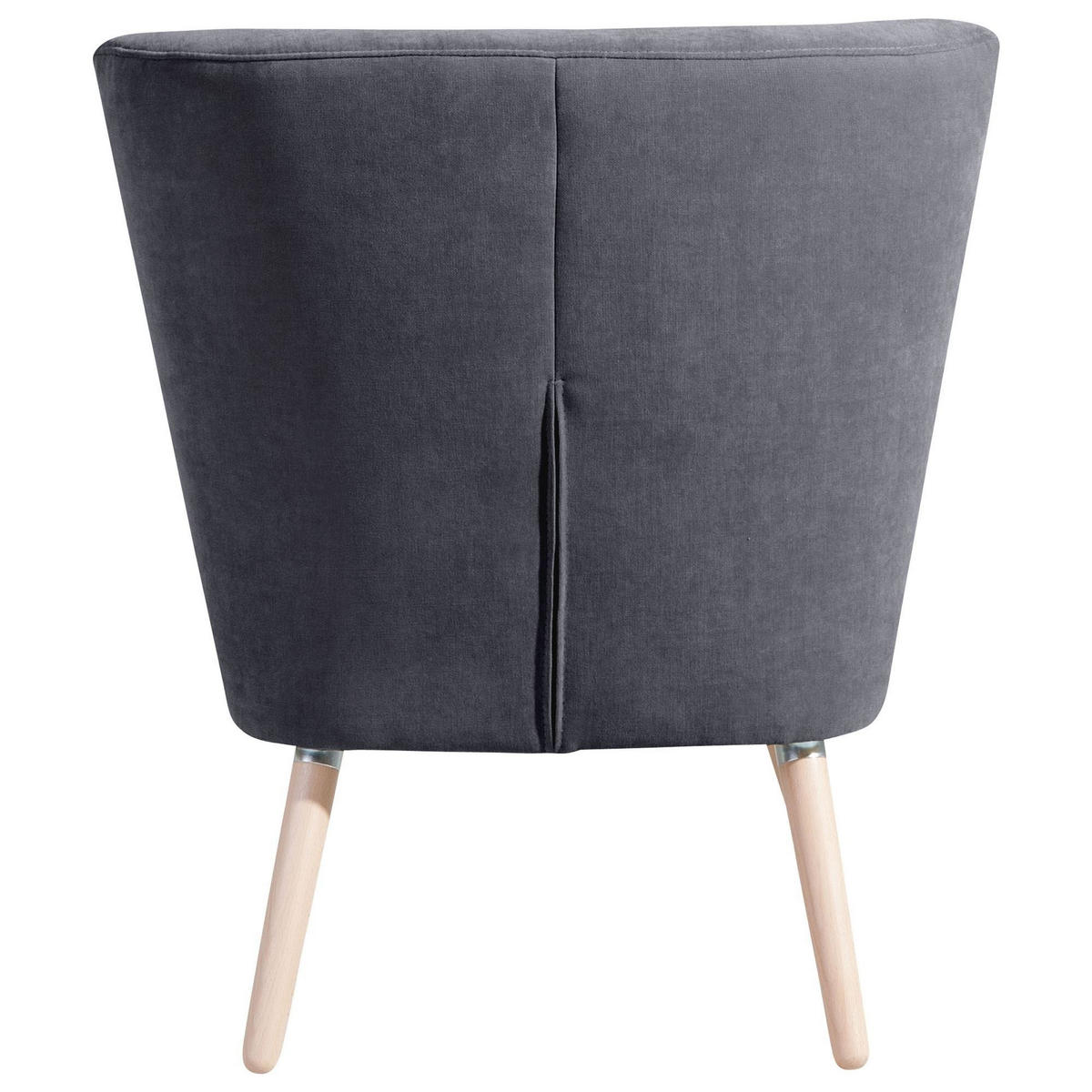 SESSEL Kassi Bezug Veloursstoff Buche natur / anthrazit - Anthrazit, Kunststoff (69/80/68cm) - 58aufmkessel