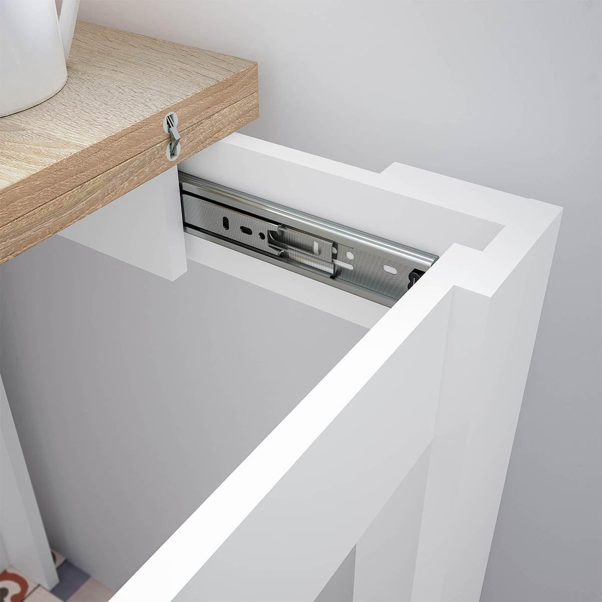 TISCH ausziehbarer Klappsystem in Buchform 67/67/79 cm - Weiß, Holzwerkstoff (67/67/79cm) - Calicosy