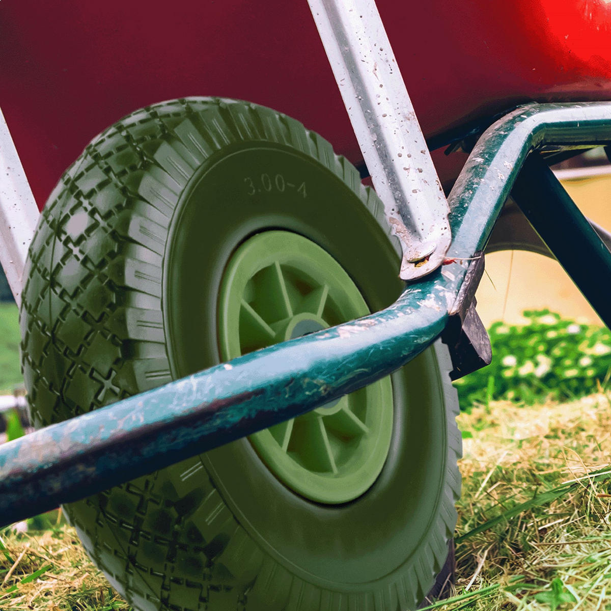 SCHUBKARRENRAD 2er Set Schwarz - Schwarz Hochglanz, Kunststoff (39/39/9.5cm) - KRUMAD