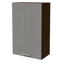 KÜCHENHÄNGESCHRANK Essen W4/60/1 Grau Hochglanz / Lava Matt 60 / 32,5 / 96cm - Dunkelgrau/Grau, Holz/Holzwerkstoff (60/96/32.5cm) - Feldmann-Wohnen