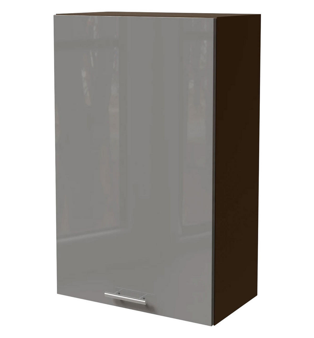 KÜCHENHÄNGESCHRANK Essen W4/60/1 Grau Hochglanz / Lava Matt 60 / 32,5 / 96cm - Dunkelgrau/Grau, Holz/Holzwerkstoff (60/96/32.5cm) - Feldmann-Wohnen