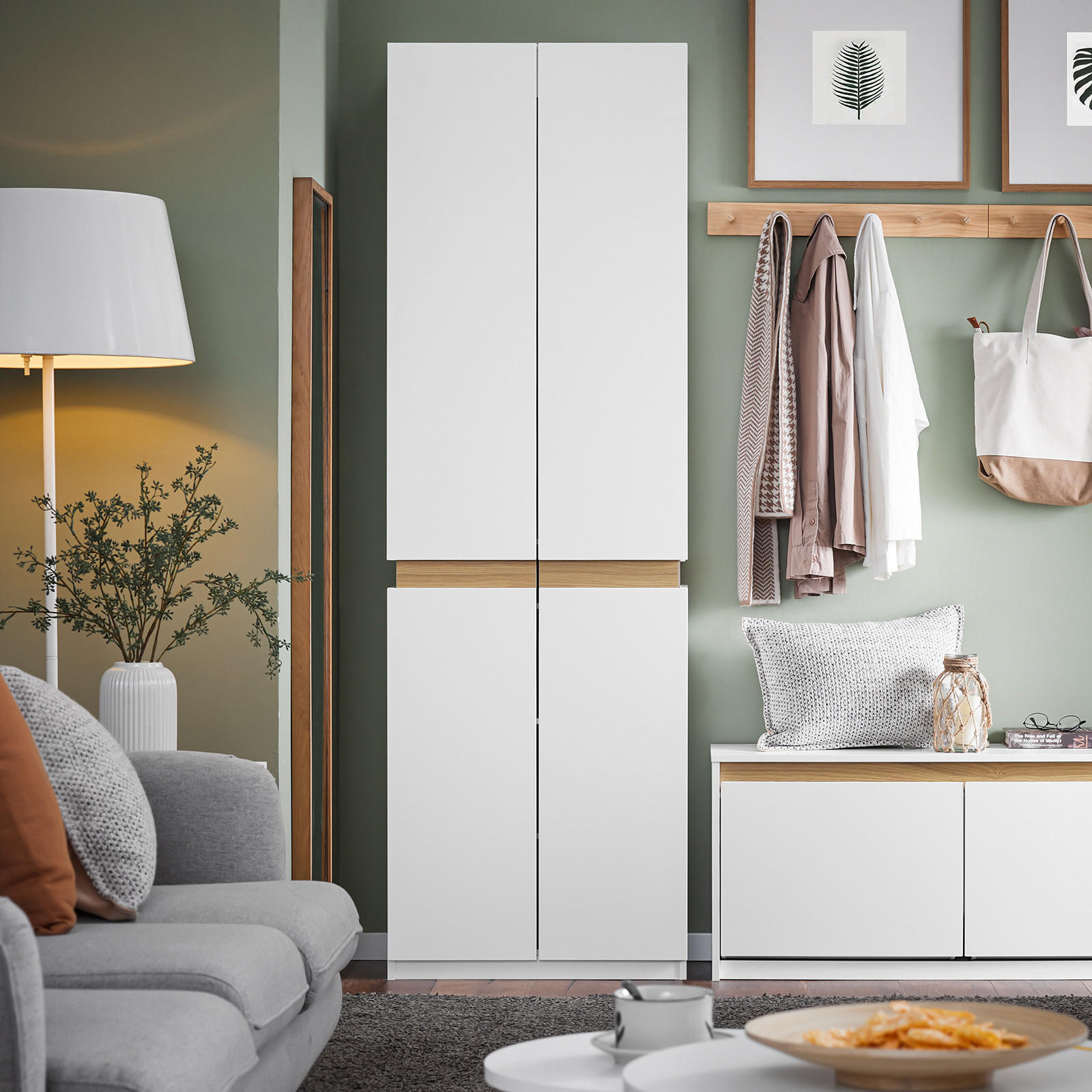KLEIDERSCHRANK Weiß - Weiß, Holzwerkstoff (61/192/30cm) - SoBuy