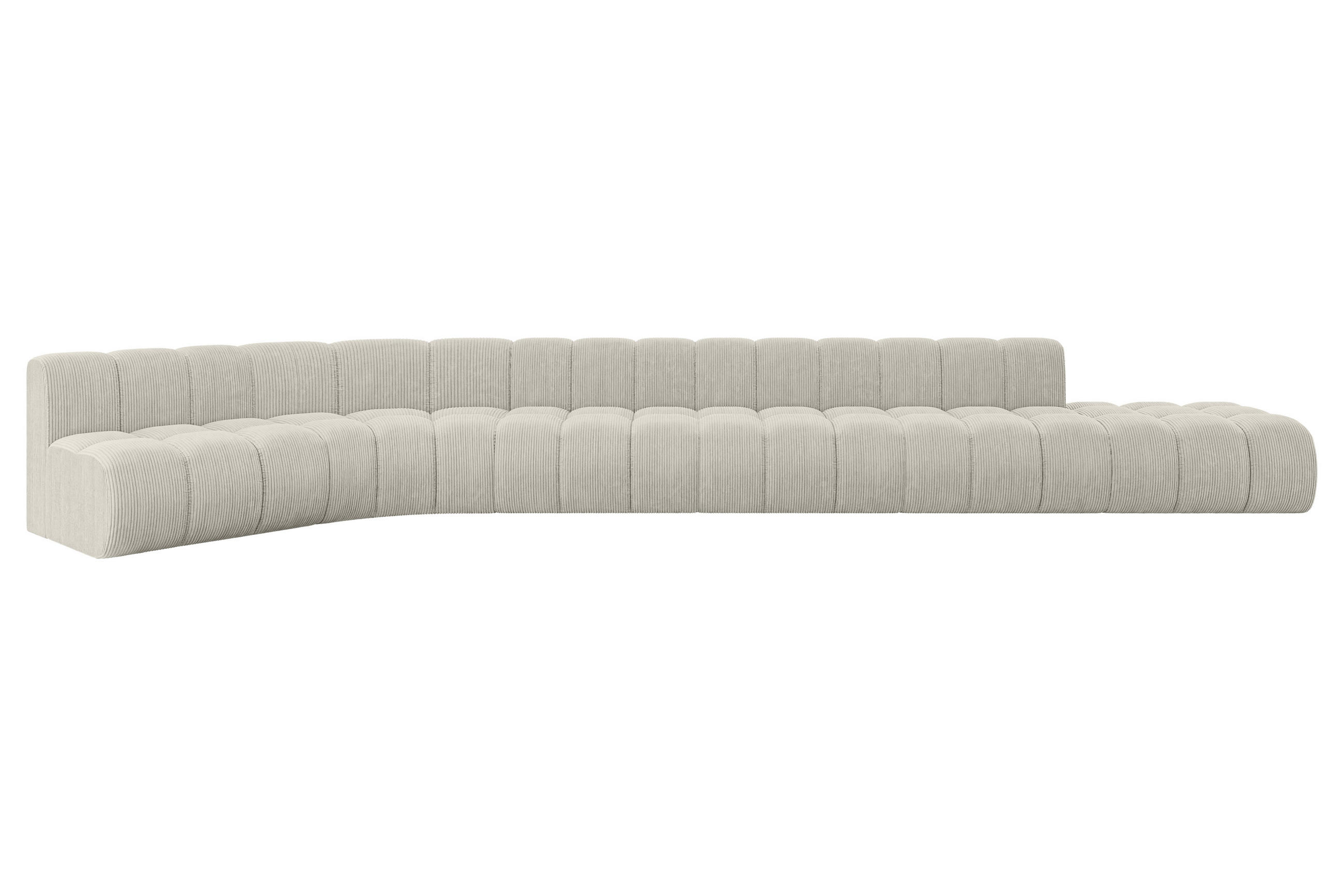 ECKSOFA modulares Sofa Brilo-L3 - 562x174x70 cm Creme - Hellgrau/Creme, Holzwerkstoff/Textil (562/174cm) - ALTDECOR