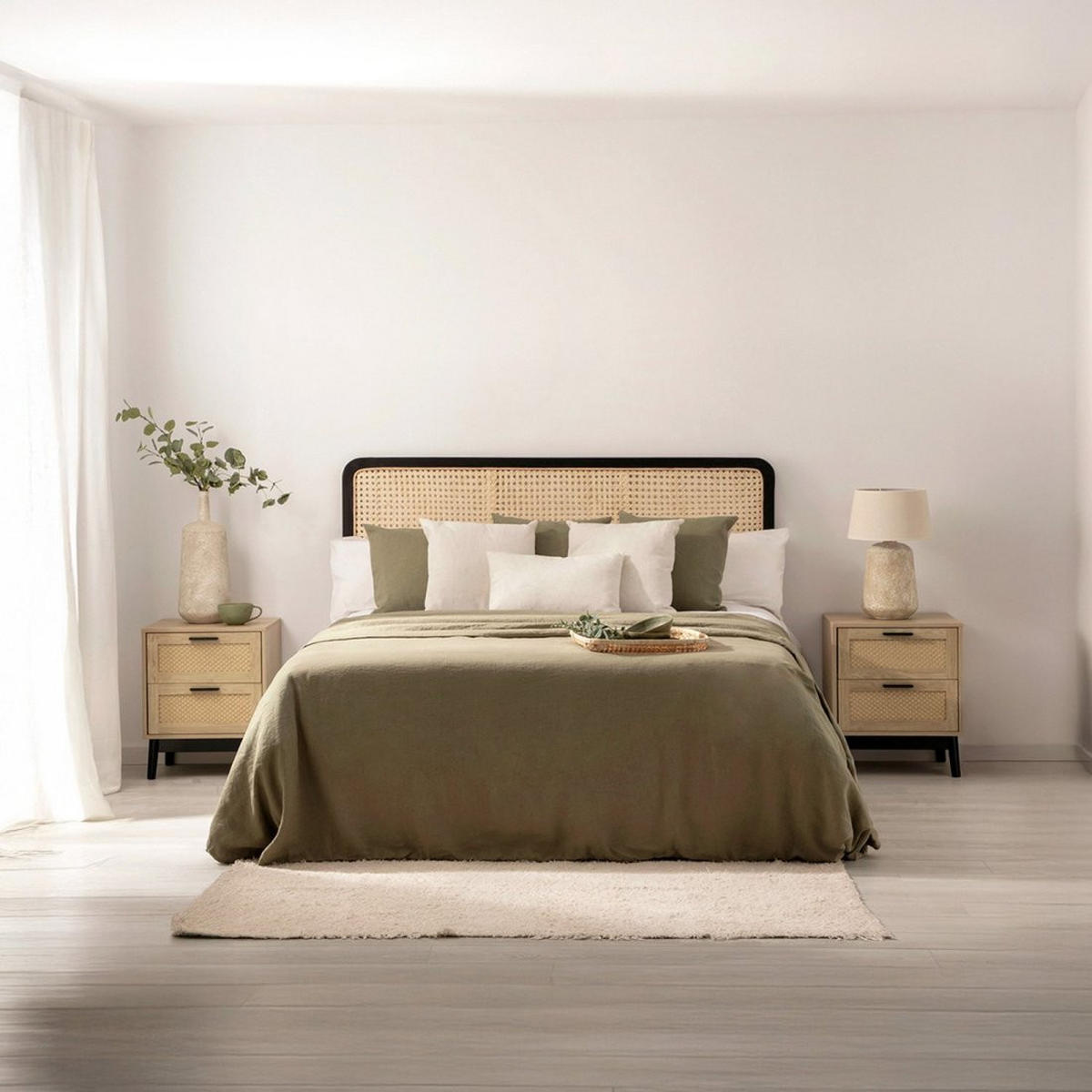 NACHTTISCH 2 SCHUBLADEN Samoa Natürlich 45 cm x 56 cm 2er-Set - Naturfarben, Holzwerkstoff (45/56/40cm) - Klast Home