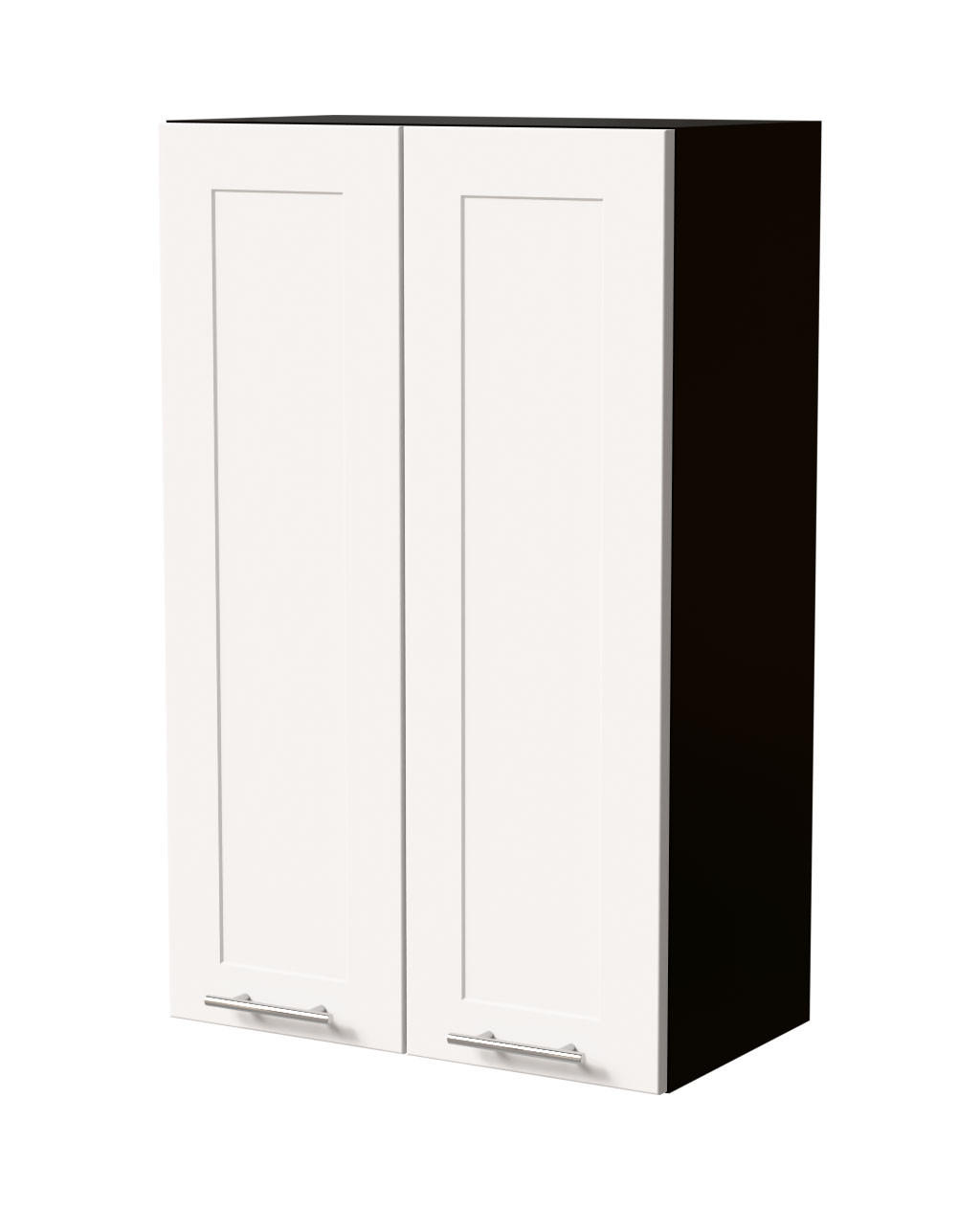 HÄNGESCHRANK Oslo W4/60 Schwarz / Weiß Matt 60 / 32,5 / 96cm - Schwarz/Weiß, Holz/Holzwerkstoff (60/96/32.5cm) - Feldmann-Wohnen