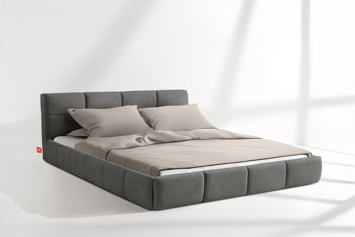 POLSTERBETT ALTOS, dunkelgrau - Dunkelgrau, Holz/Holzwerkstoff (180/200cm) - KONSIMO®