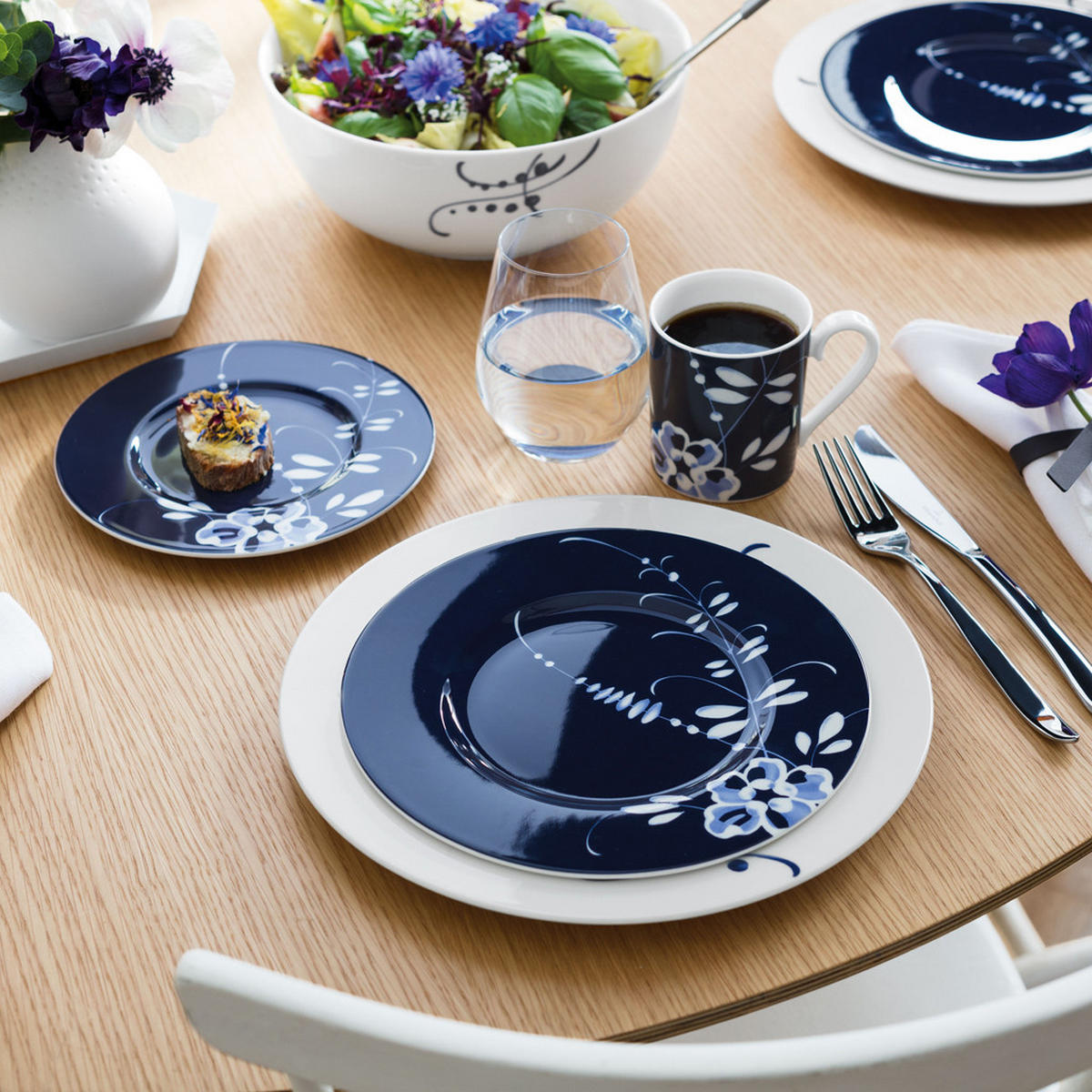BROTTELLER Vieux Luxembourg Brindille blau ø 17,8 cm 6er Set - Blau, Keramik (17.7cm) - Villeroy & Boch