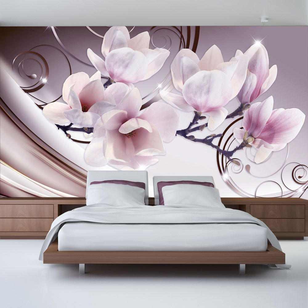 VLIESTAPETE Braun 400/280 cm - Pink/Braun, Textil (400/1cm) - KUNSTLOFT