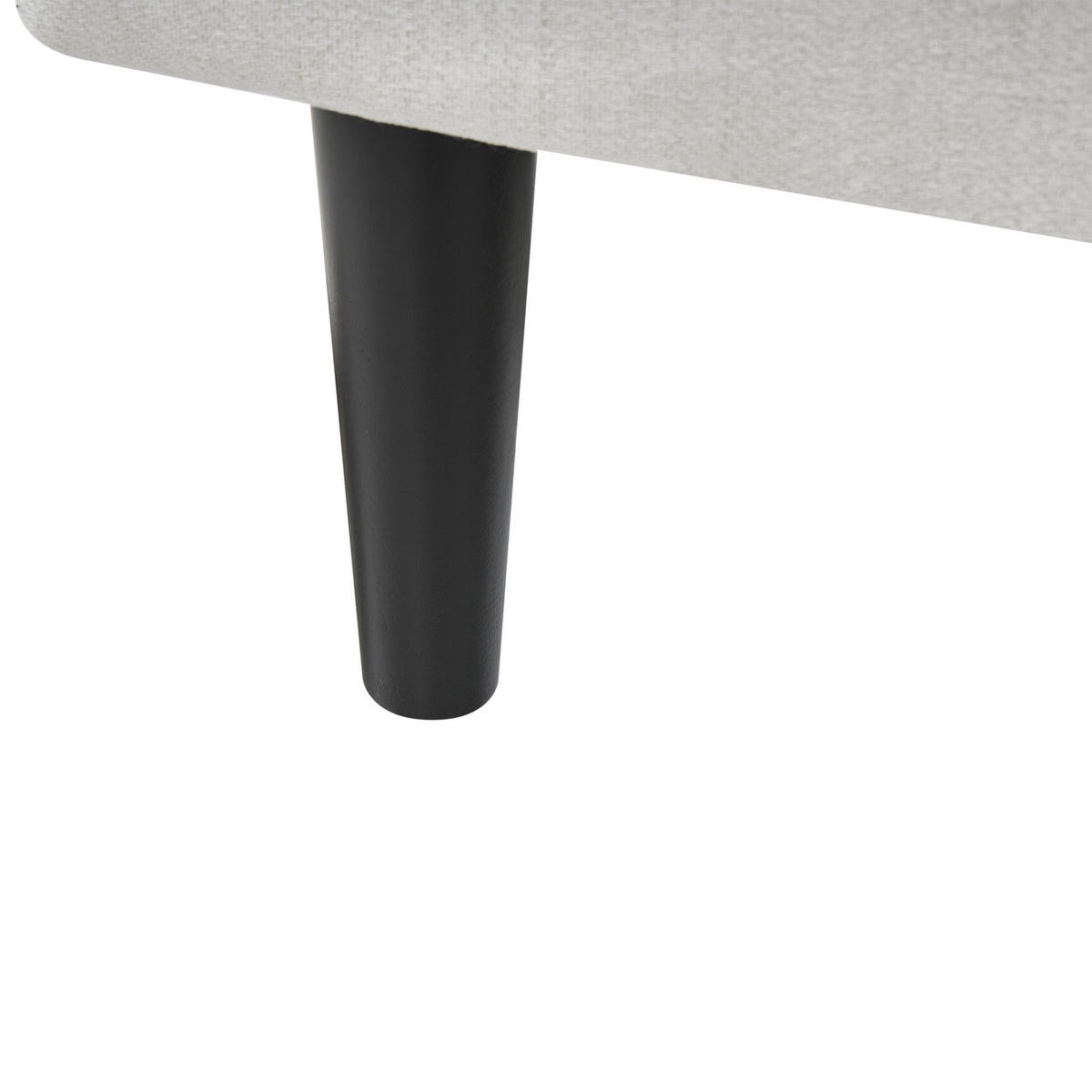 ČALOUNĚNÉ LEHÁTKO CHAISE LONGUE LEVOSTRANNÉ Látka Krémově bílé Yvoire - bílá/černá, textil (68/72/151cm) - Beliani