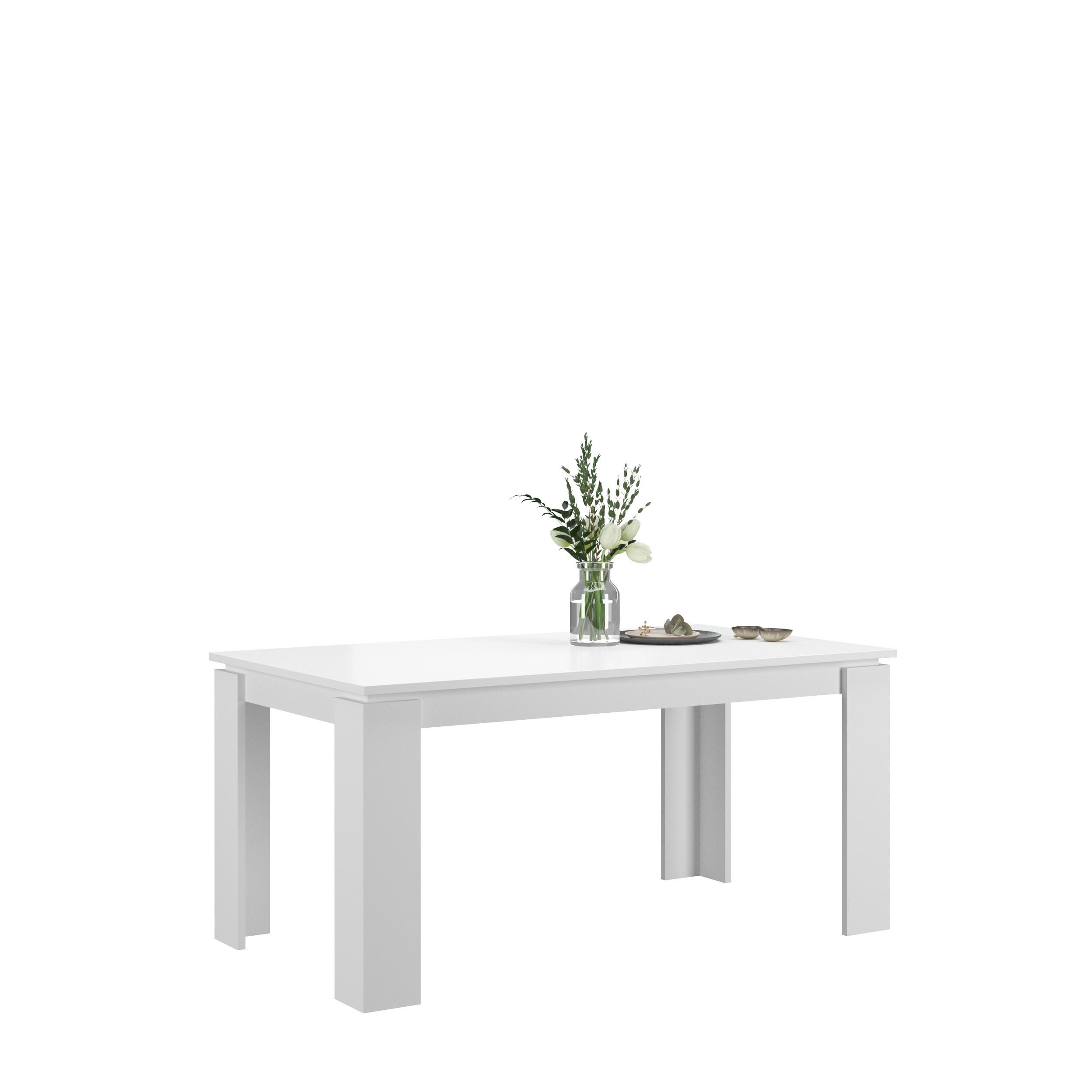 ESSTISCH Titan Tische in weiß Nachbildung - modernes Design - B/H/T: 160x76x90 cm - Weiß, Holzwerkstoff (90/160/76cm)