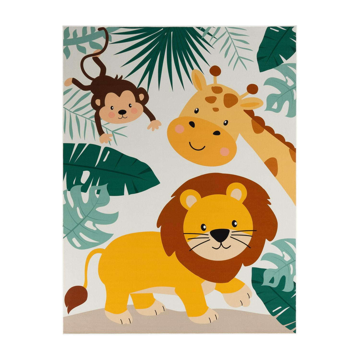 KINDERTEPPICH Tiere Beige 200 x 200 cm - Beige, Kunststoff (200/200cm) - TT Home