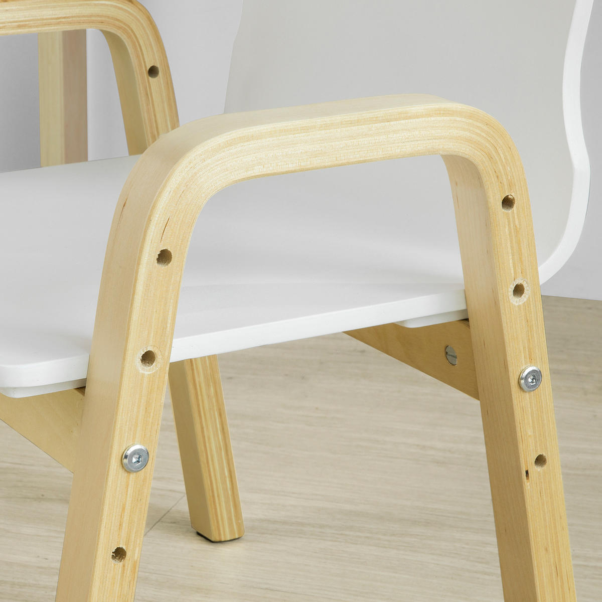 KINDERSTUHL 2er-Set - Weiß, Holz/Holzwerkstoff (40/53/32cm) - SoBuy