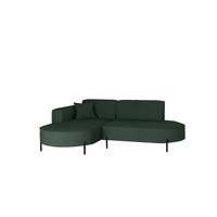 ECKSOFA L-Form Designer Modena Rein stoff Cord Grün Links - Grün, Holzwerkstoff (165/236cm) - Kaiser Möbel