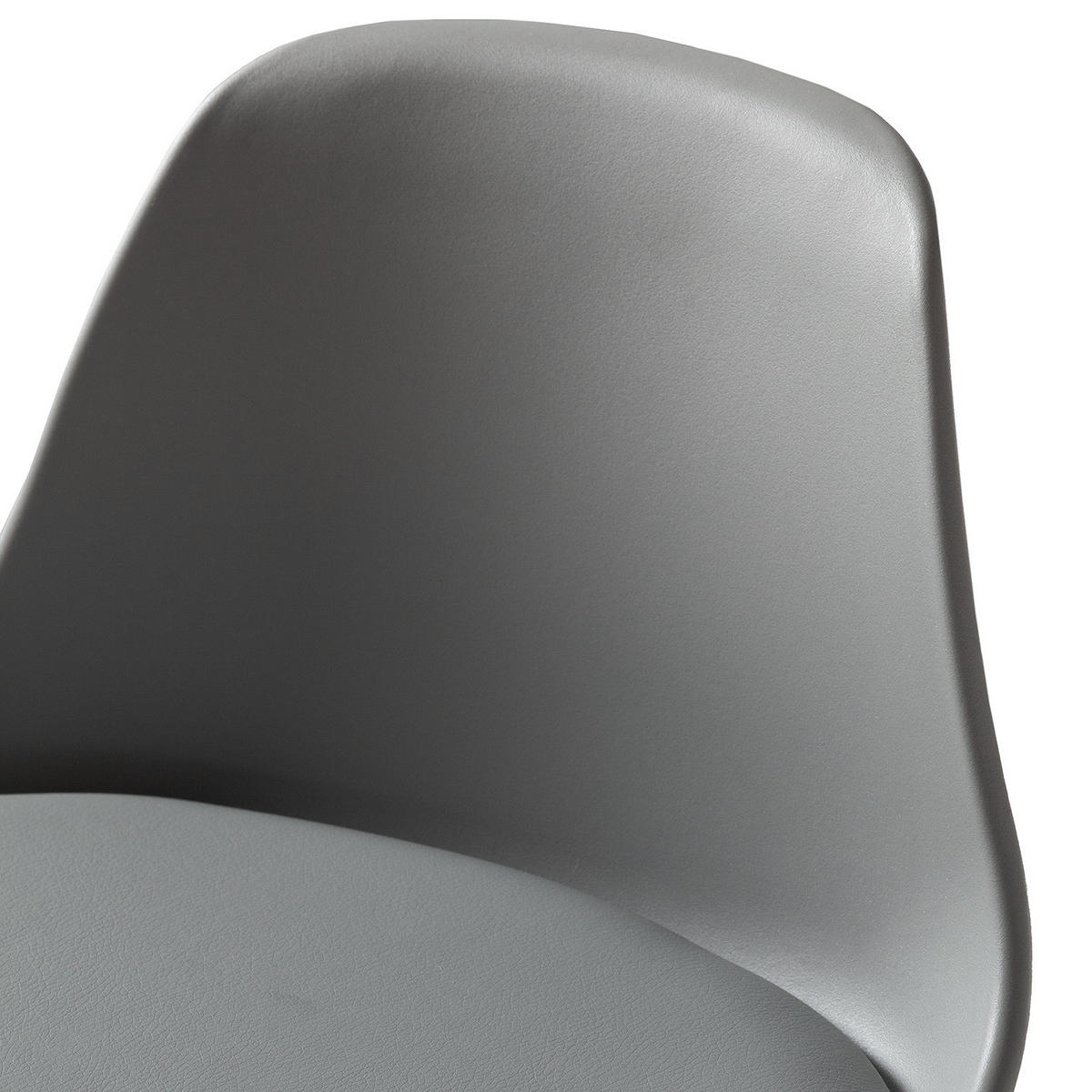 BARSTUHL - 2er-Set - Kunststoff / Edelstahl - Grau, Kunststoff/Metall (39/83/40cm) - home24