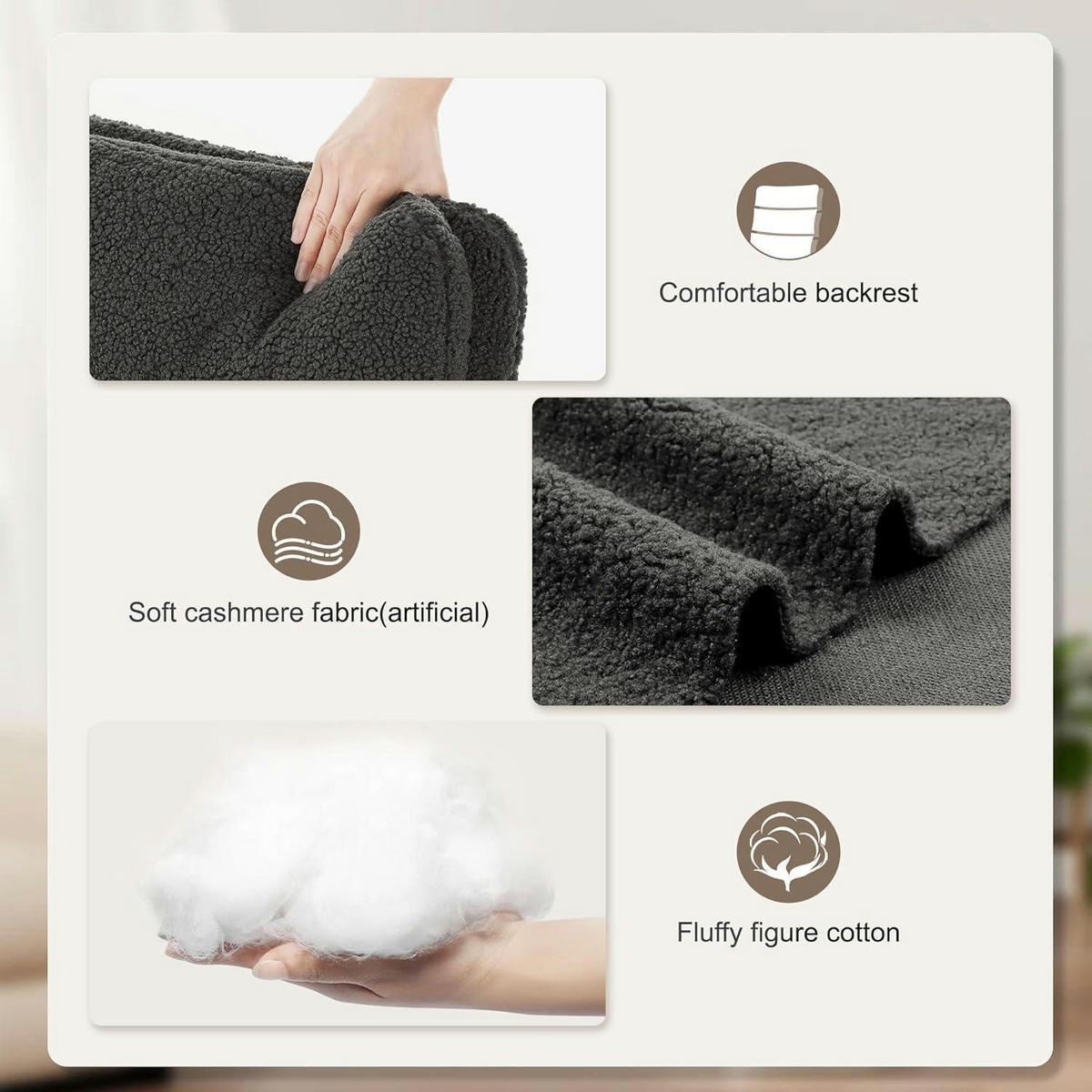 BÜROSTUHL mit Rollen Dunkelgrau - Anthrazit, Textil (72/106/72cm)