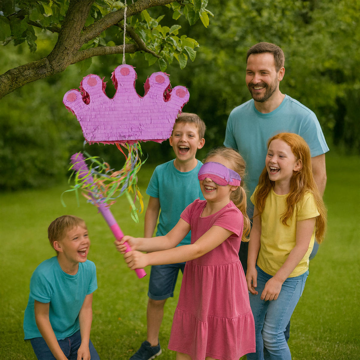 PINATA - Multicolor, Papier/Wellpappe (49/31/10cm) - Relaxdays