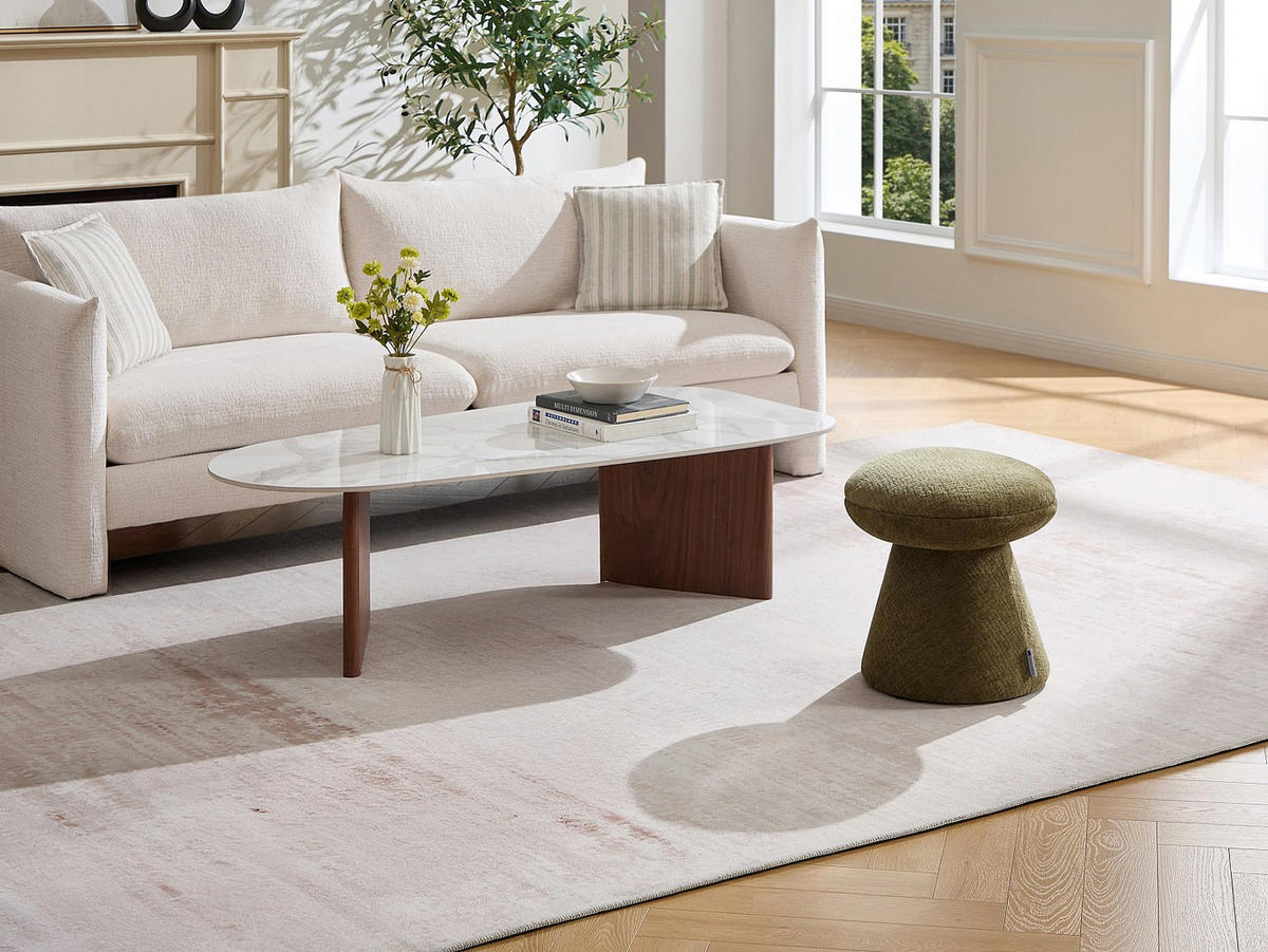 SITZHOCKER - 1 Person - Stoff - Grün - ADEYOMA - Grün, Textil (38.5/42.5/38.5cm) - Vente-Unique