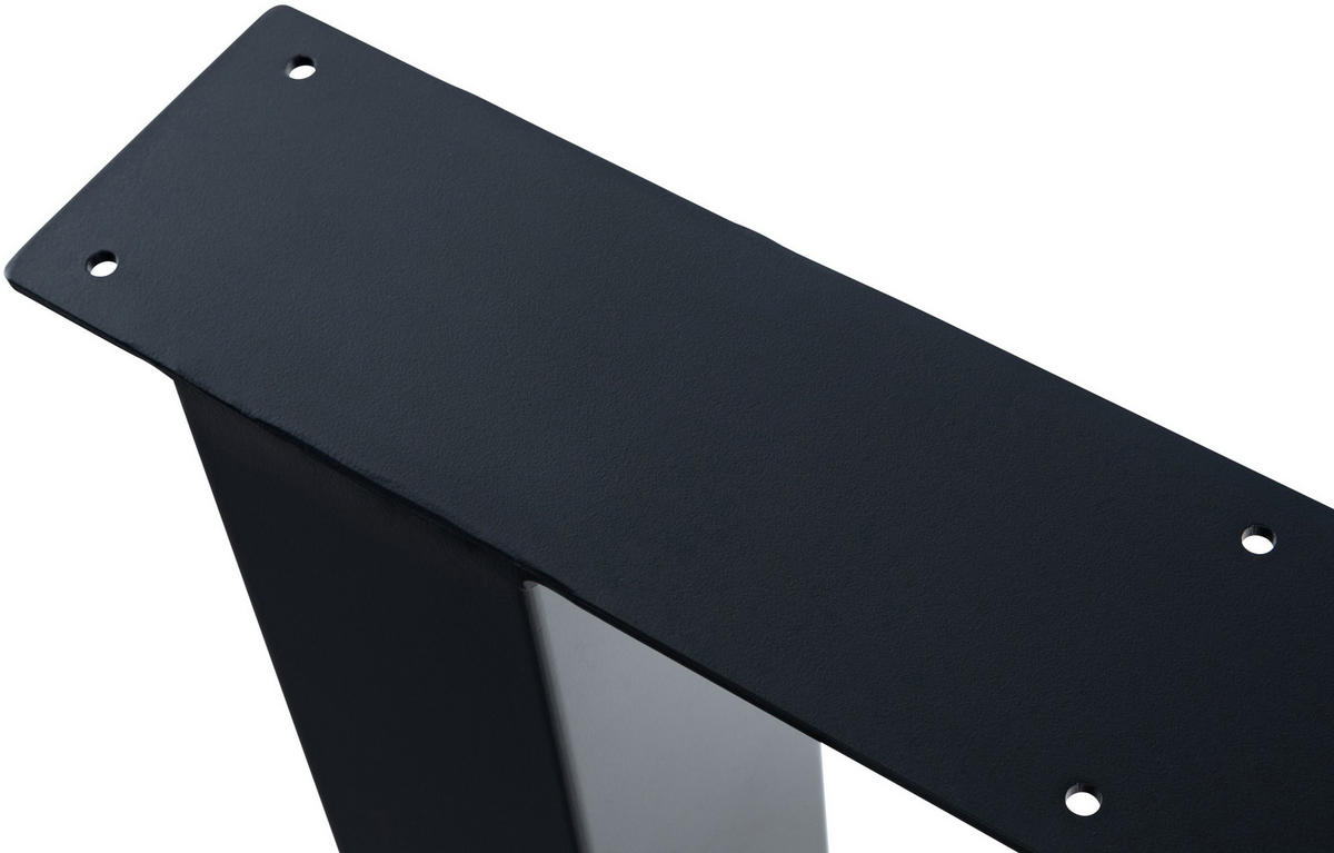 TISCHBEIN eckig 10/80/75 cm Metall schwarz - Schwarz, Metall (10/75/80cm) - CLP