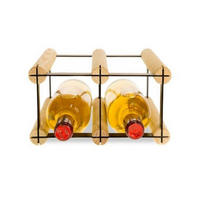 WEINREGAL Vinotega Mod Metal 12,5x22,5x24,5 cm 2x1 Flaschen Massives Kiefernholz Natur - Naturfarben, Holz (22.5/12.5/24.5cm) - PROREGAL