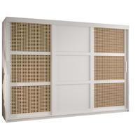 SCHWEBETÜRENSCHRANK 200/250/62 3-türig - Silberfarben/Weiß, Holz/Kunststoff (250/200/62cm) - MÖBEL KRYSPOL