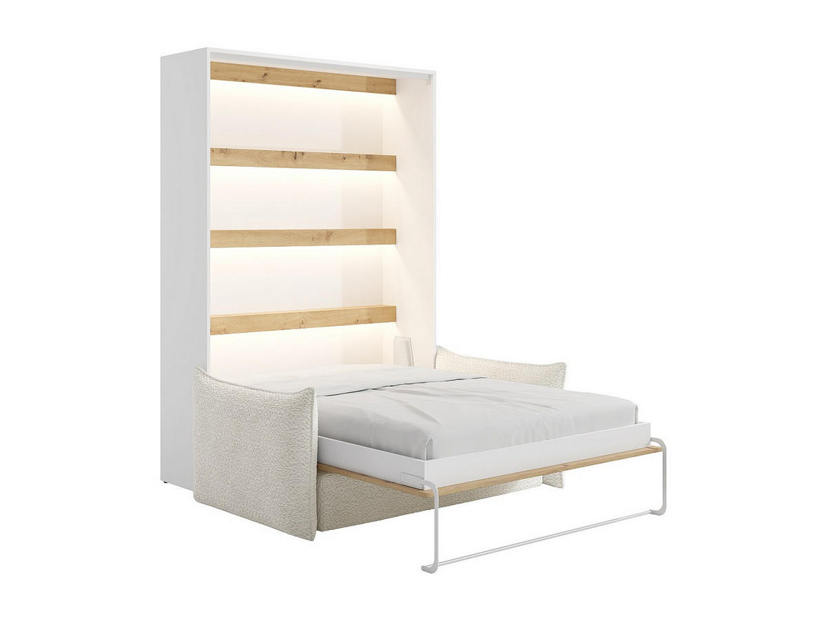 SCHRANKBETT - -Sitzer - Holz, Platte - Beige, Naturfarben Hell, Weiß - - Beige/Naturfarben, Holz (239.2/188cm) - Vente-Unique