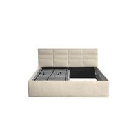 POLSTERBETT Athena Beige 100 x 200 x 40 cm Stauraum ohne hydraulische Funktion Mit hochwertiger Matratze H3 (bis 120 kg) und Lattenrost - Beige, Holz (100/200cm) - Halmon Schlafkomfort Betten 