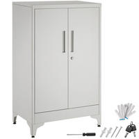 AKTENSCHRANK Blake, Kippschutz, höhenverstellbare Füße, grau - Grau, Metall (60/100/40cm) - tectake