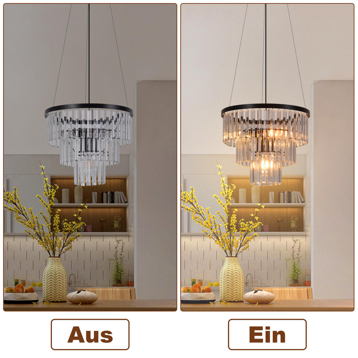 HÄNGELEUCHTE Brynq 40/156/40 cm - Schwarz, Metall (40/40/156cm) - ZMH