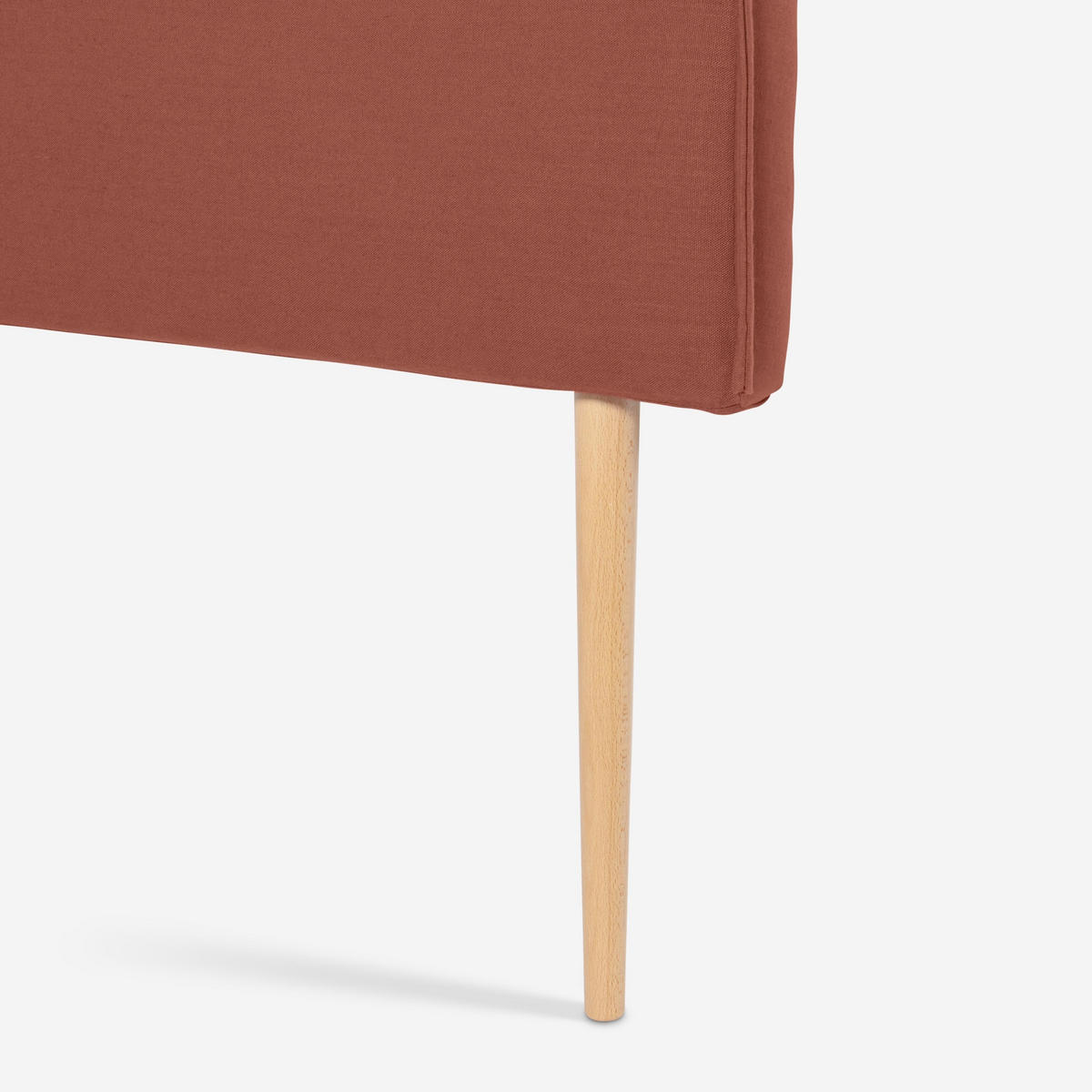 KOPFTEIL Gepolstertes aus 100% Leinenstoff Terrakotta 160/100/8 cm EDMOND - Rot, Textil (160/100/8cm) - RNT By Really Nice Things