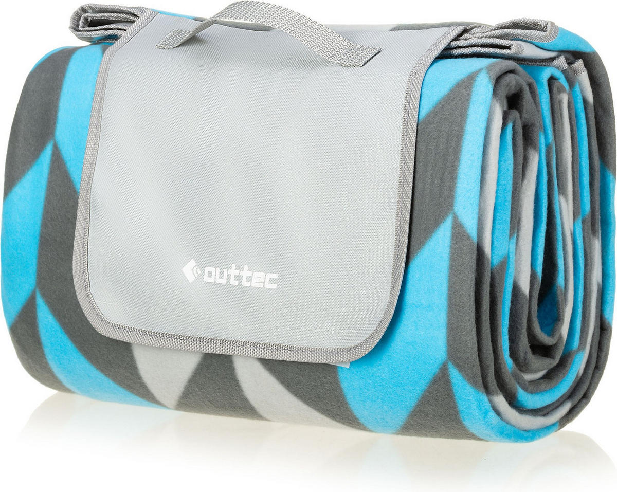 PICKNICKDECKE 200/200 cm - Blau/Grau, Textil (200/200cm) - Outtec