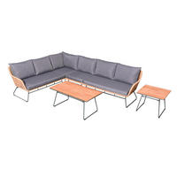 GARTEN-ECKLOUNGE Montreux Grau Polyrattan für 6 Personen - Grau, Kunststoff - bellavista - Home & Garden