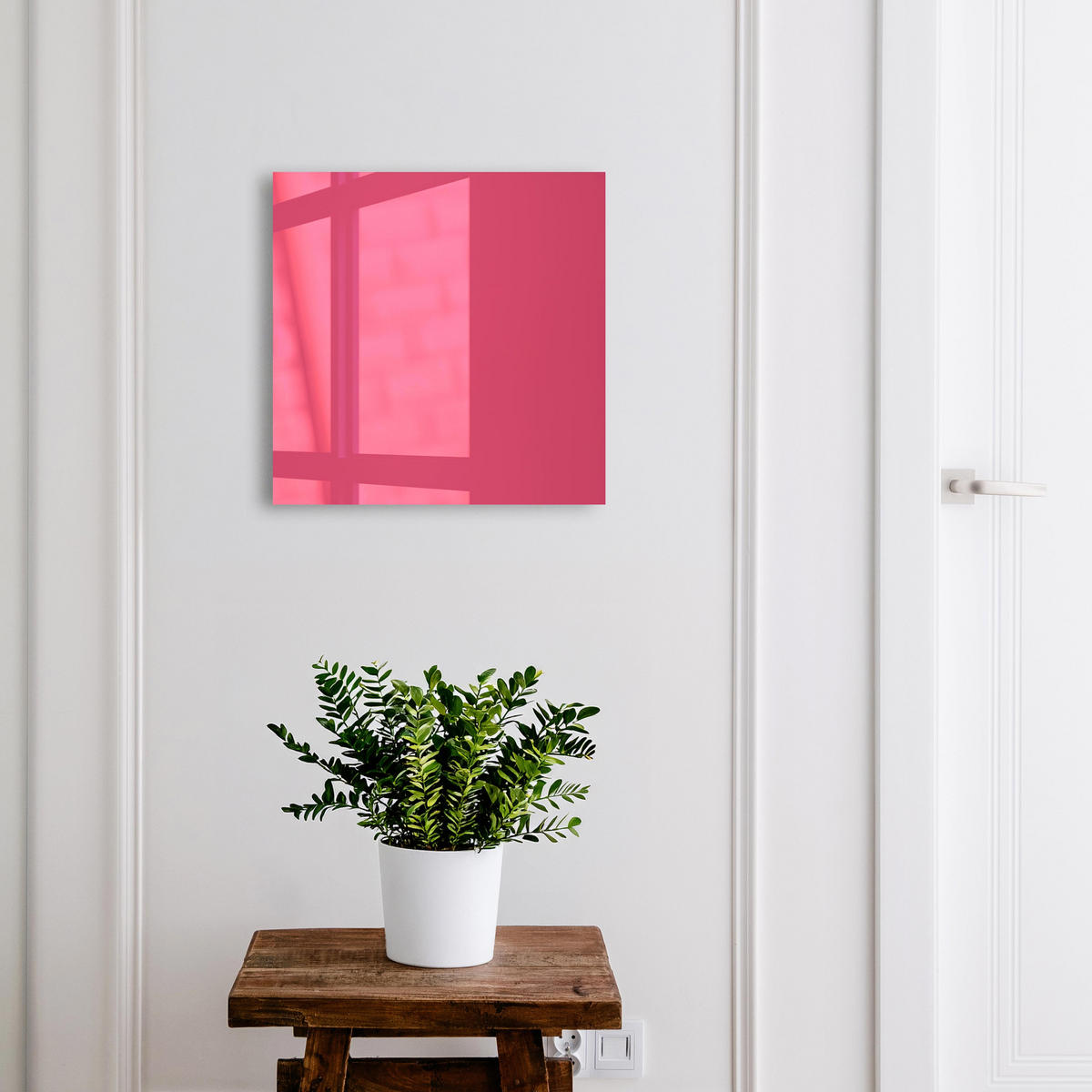 SCHLÜSSELBOX Weiß 30x30 cm – Türöffnung nach rechts - Energierosa - Pink, Metall (30/30/5cm) - TULUP