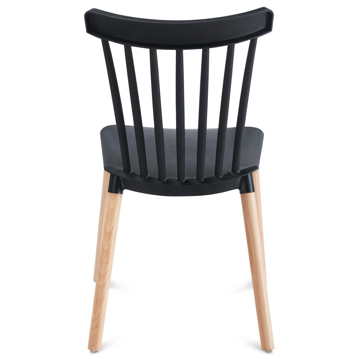 ESSZIMMERSTUHL RAVI 4er-Set schwarz - Schwarz, Kunststoff (43/79/54cm) - IDIMEX