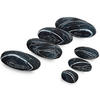 STEIN Schwarzer Marmor Kissen 7er-set - Schwarz, Textil (76/40cm) - Vercart