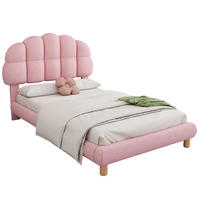 POLSTERBETT 90/200 cm Rosa aus Boucle mit Holzlattenrost - Rosa, Textil (90/200cm) - OKMYHOME