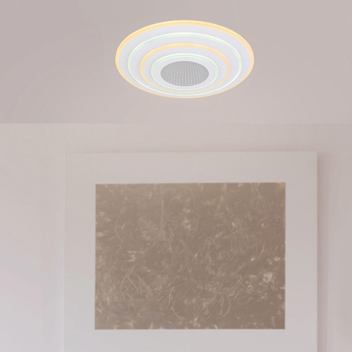 LED DECKENLEUCHTE Metall Weiß Jocelyn - Weiß, Metall (50/50/6.5cm) - Globo Lighting