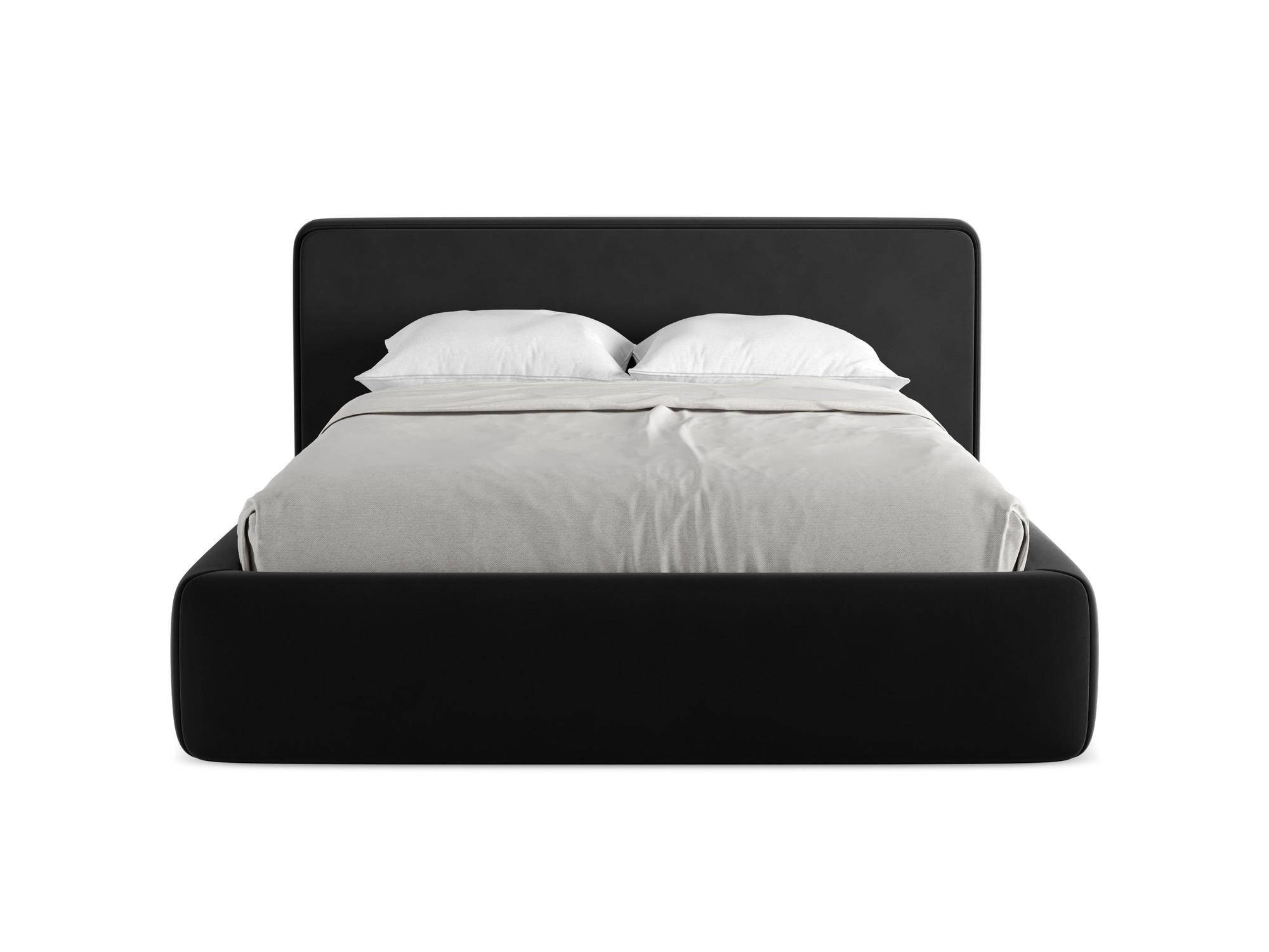 POLSTERBETT mit Bettkasten und Lattenrost 180x225 Schwarz - Schwarz, Kunststoff/Textil (140/200cm) - Makamii