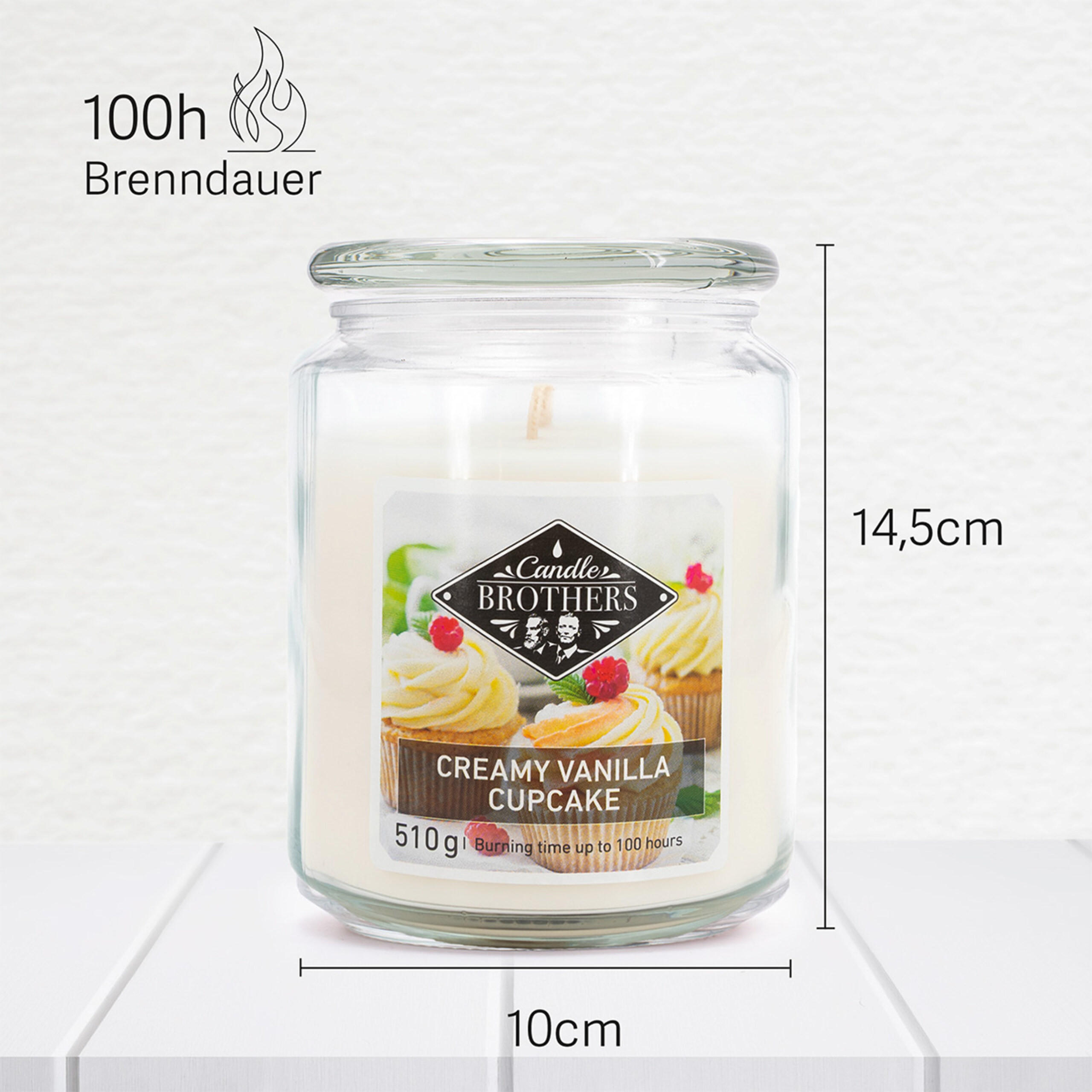 DUFTKERZE CandleBrothers - Weiß, Naturmaterialien/Glas (14.5cm)