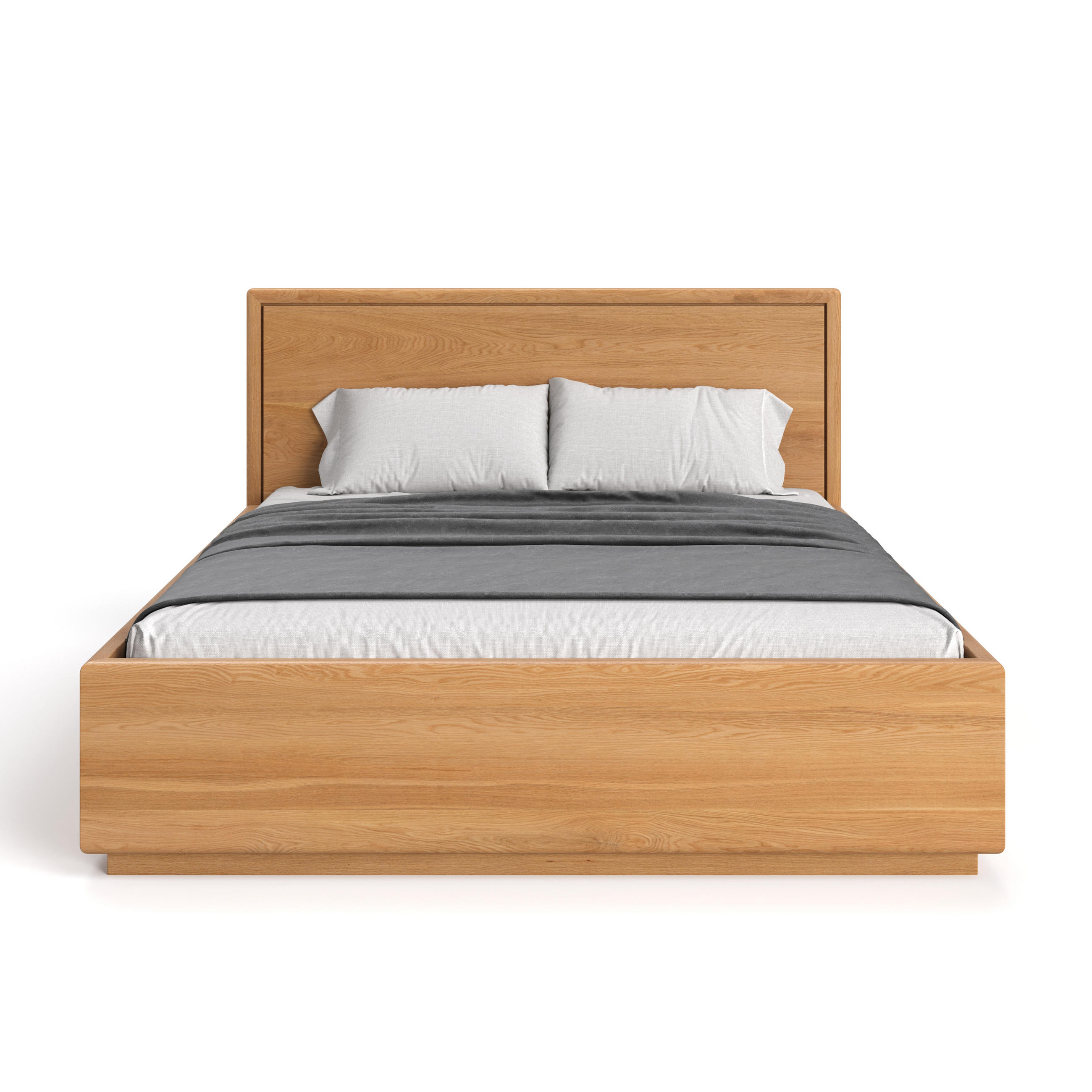 MASSIVHOLZBETT Linea aus Eiche mit Bettkasten 160x200 cm - Eichefarben/Naturfarben, Holz (160/200cm) - Danzz