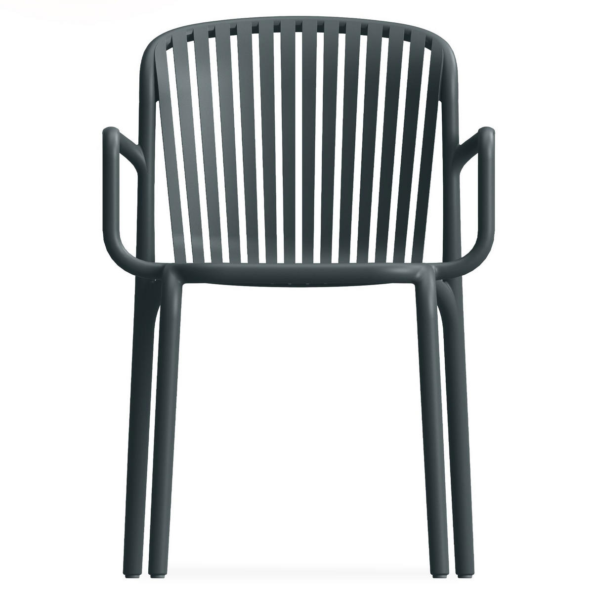 GARTENSTUHL FICCARI 4-er Set, Anthrazit - Anthrazit, Kunststoff (57.5/82.5/53cm) - KONSIMO®