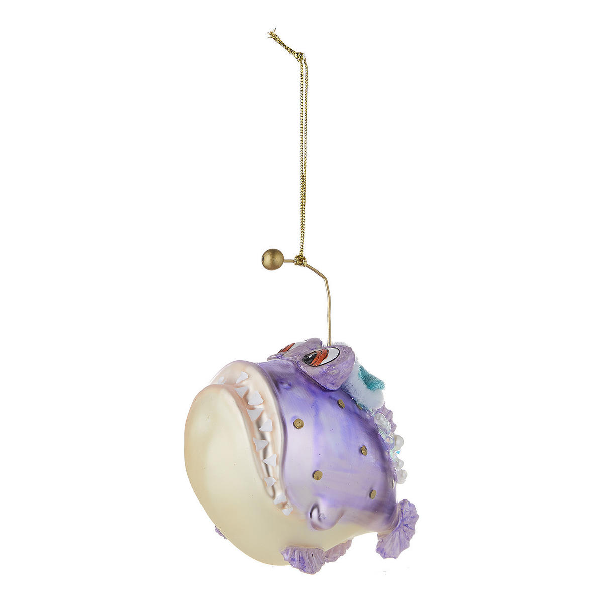 WEIHNACHTSBAUMKUGEL Hang On Anglerfisch - Flieder, Glas (6/11/9cm) - Butlers