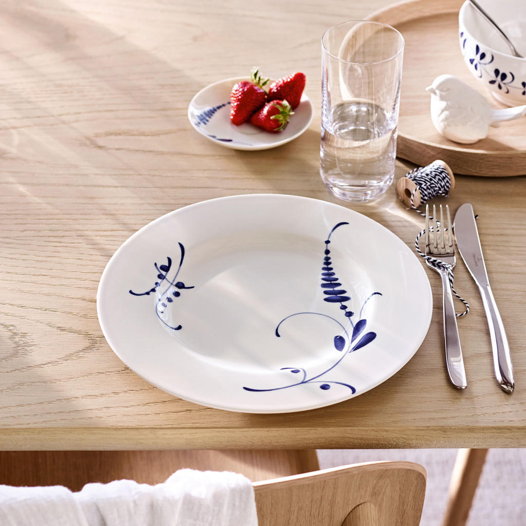 SUPPENTELLER Vieux Luxembourg Brindille weiß-blau ø 24,2 cm 6er Set - Blau/Weiß, Keramik (24.2cm) - Villeroy & Boch