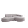 ECKSOFA Palma Xs Ottomane Ascot Bukla - Rosa, Holzwerkstoff/Textil (236/165cm) - Fun Möbel