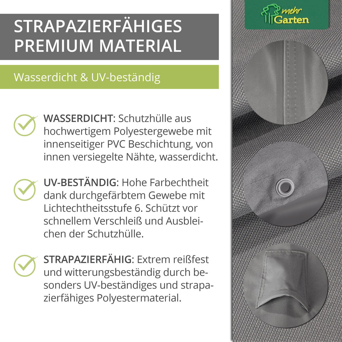 SCHUTZHÜLLE für Feuertisch eckig und rund SHP-20185 - Grau, Kunststoff (83/55/83cm) - mehr Garten