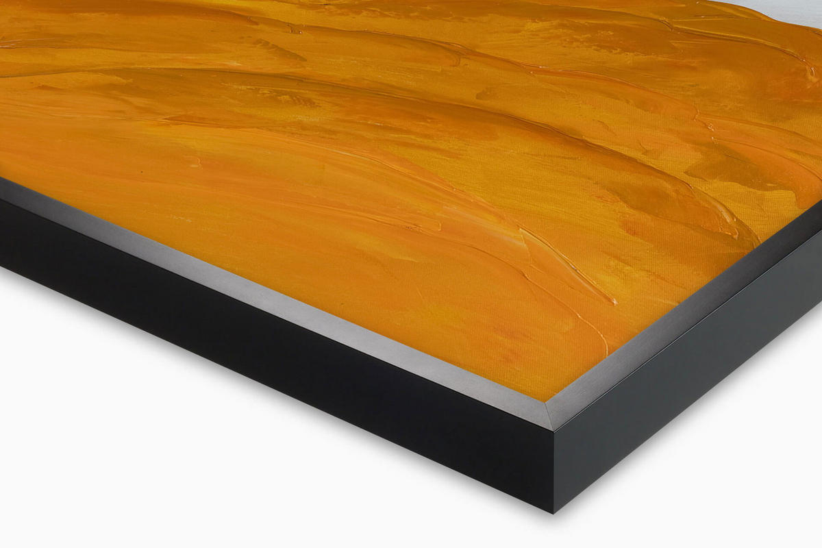 ACRYLBILD HANDGEMALT 60/90 cm - Orange/Grau, Holz/Textil (60/90cm) - KUNSTLOFT