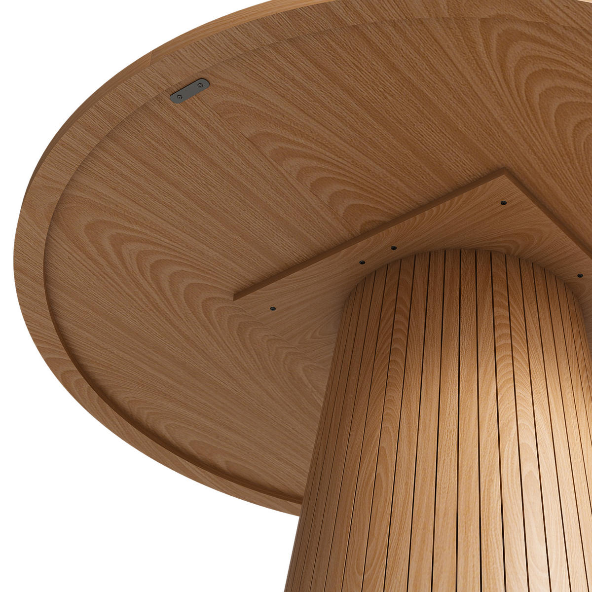 ESSTISCH 110/110/75 cm in Eichenoptik mit MDF-Tischplatte und Säulenfuß - Naturfarben, Holzwerkstoff (110/110/75cm) - CHICFURN