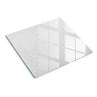 GLASPLATTE 60x52 cm Ziegelmauer - Weiß, Glas (60/0.4/52cm) - TULUP