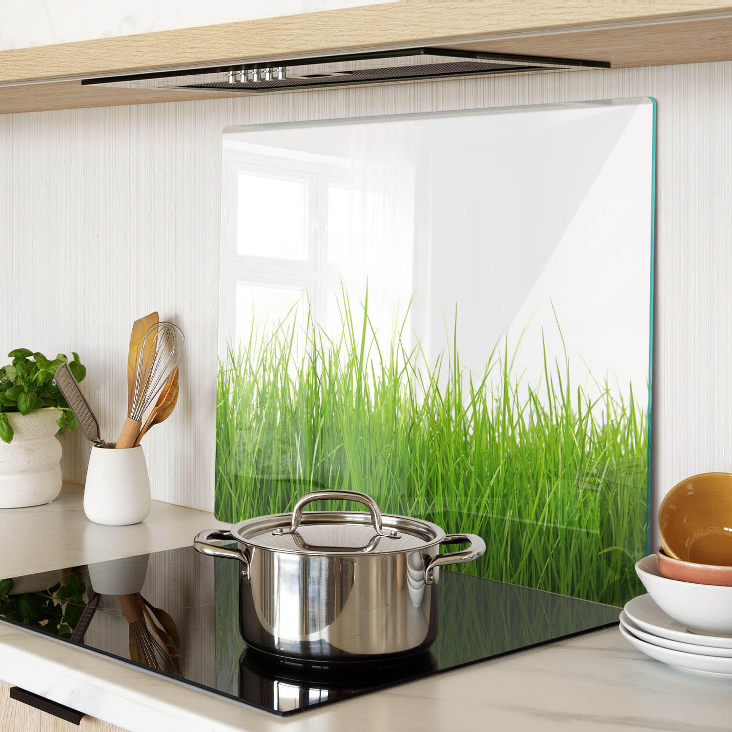 GLASPLATTE 60x52 cm Gras - Grün, Glas (60/0.4/52cm) - TULUP