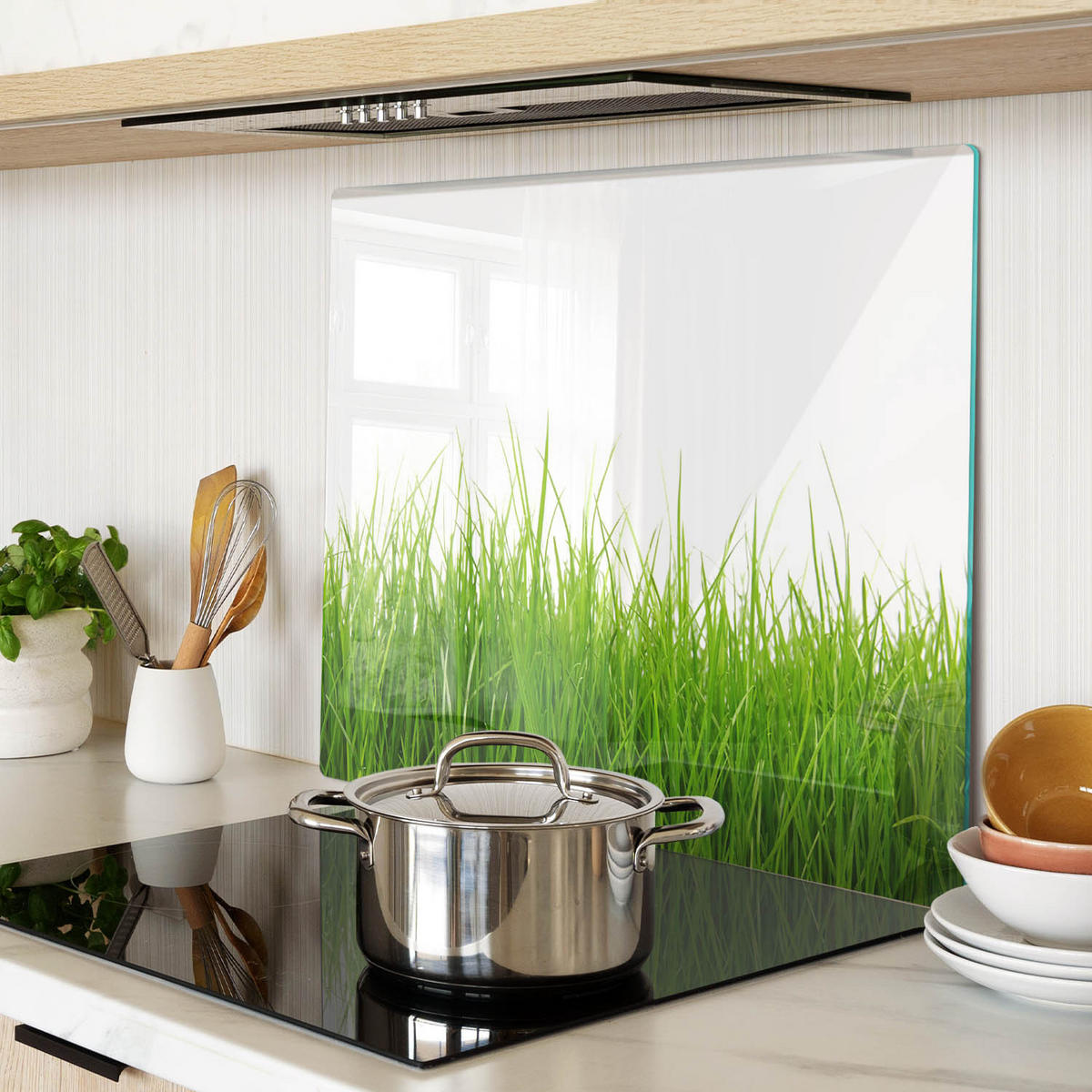 GLASPLATTE 60x52 cm Gras - Grün, Glas (60/0.4/52cm) - TULUP